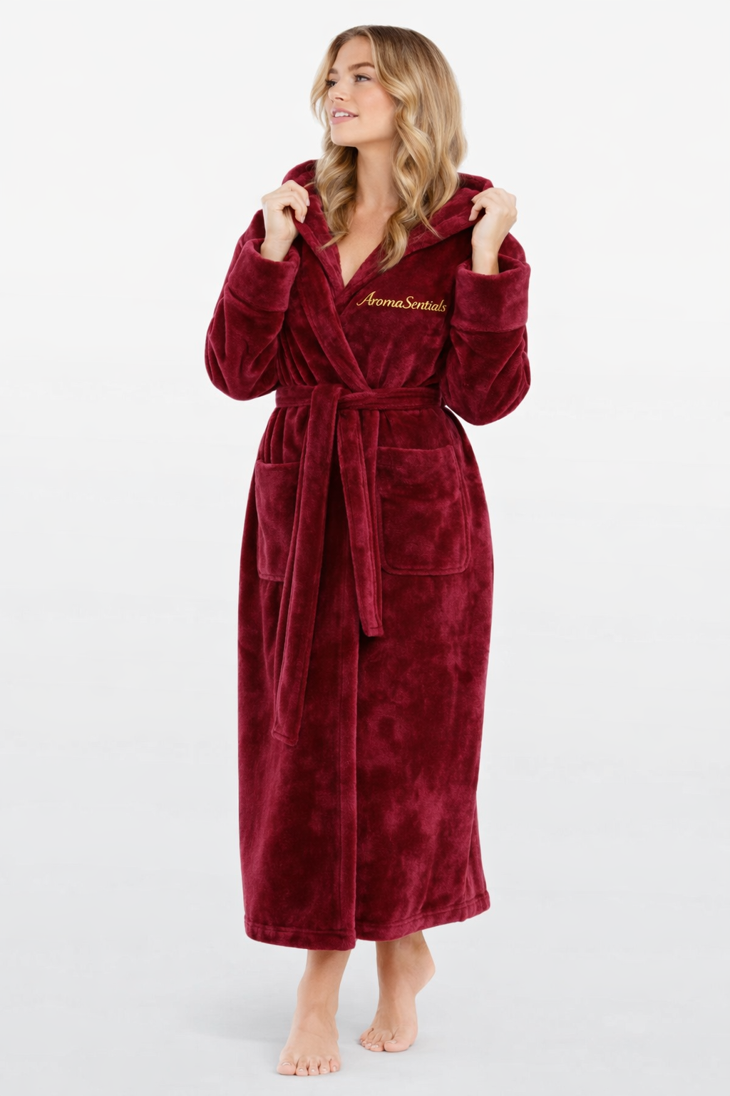 Hooded Plush Bathrobe